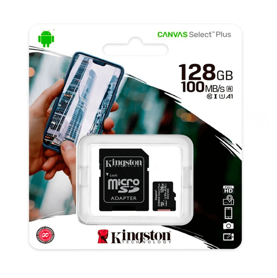 Memoria Kingston Micro SD Canvas 128GB Clase 10 100MB/s